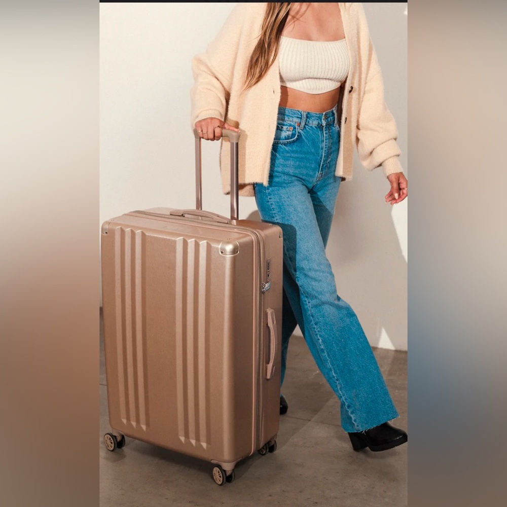 GOLD Calpak Ambeur Large Luggage